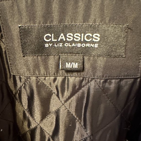 Liz Claiborne Ladies Mid Length Jacket with Leopard Trim - Picture 6 of 7